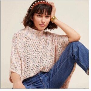 Anthro Akemi+Kin 'Hattie' Mulit-Color Crochet Poncho Sweater - Size OSFM